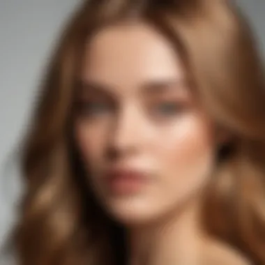 Close-up of light golden brown hair showcasing natural shine