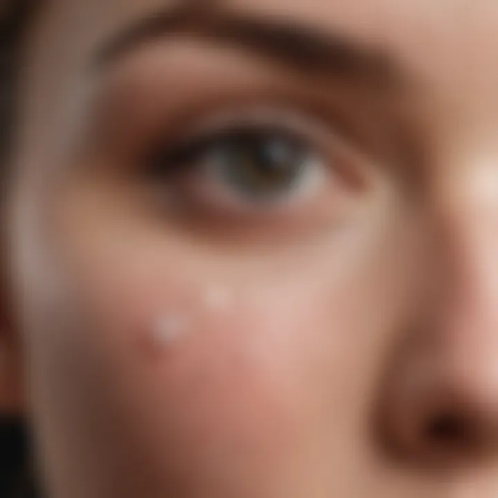 Different skin types showing blackheads