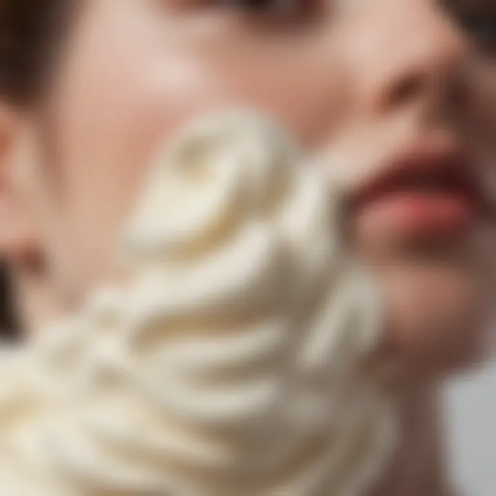 Close-up of creamy texture showcasing the smoothness and richness.