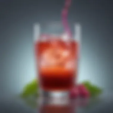 A vibrant glass of mixed collagen drink showing its appealing color and texture