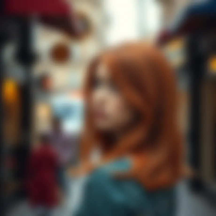 Vibrant copper hair color styling