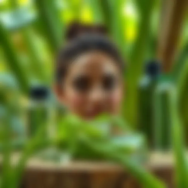Different skin types represented with natural products