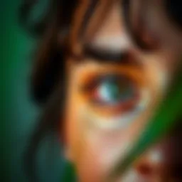 Close-up of droopy eyelids highlighting aesthetic concerns