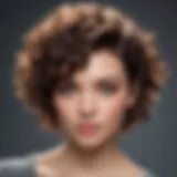 Stylish curly short hairstyle for a modern look