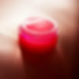 A close-up of shimmering gel applied on smooth skin, reflecting light