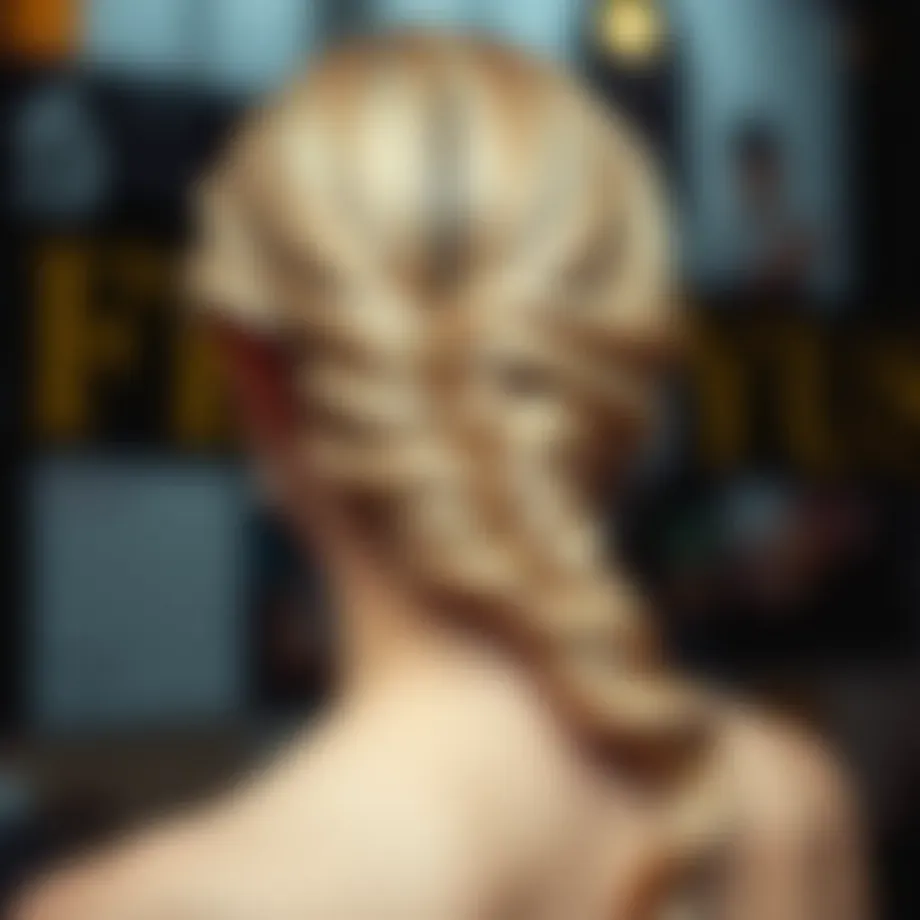 An elegant fishtail braid showcasing intricate weaving