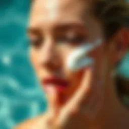 Sun protection application on skin