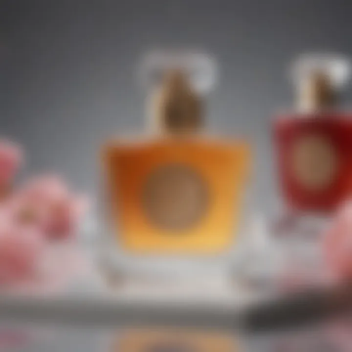 An artful display of iconic French perfume brands