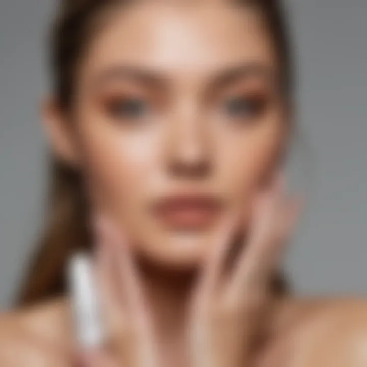 Close-up of Gigi Hadid's skincare routine products