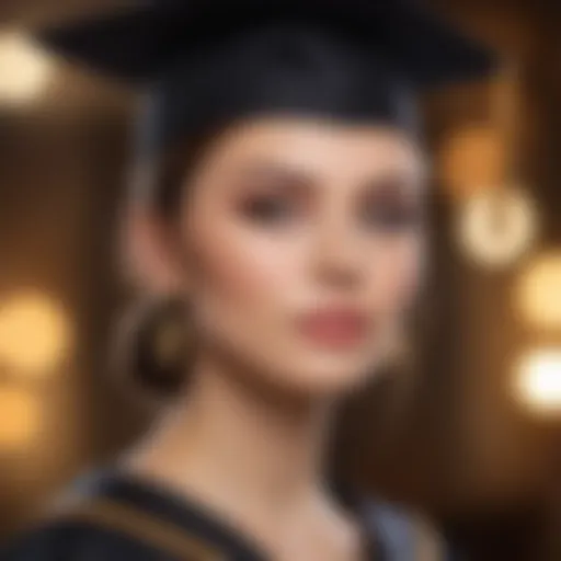 Elegant graduation makeup look showcasing natural glow