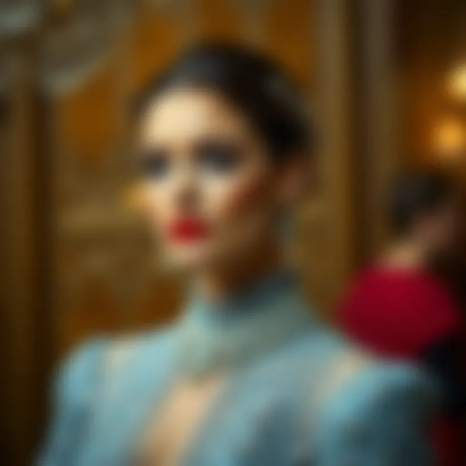 A stunning red carpet look featuring a couture gown that exemplifies elegance and style.