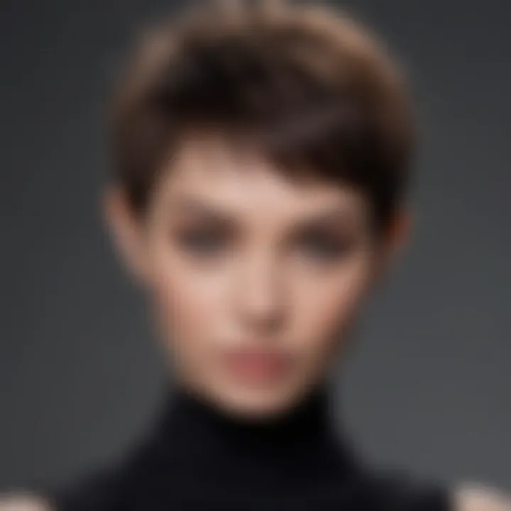 Textured pixie cut for voluminous hair