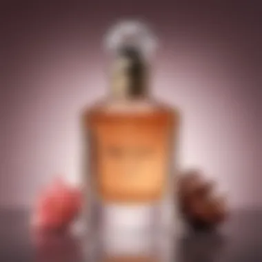 Elegant bottle of alluring perfume