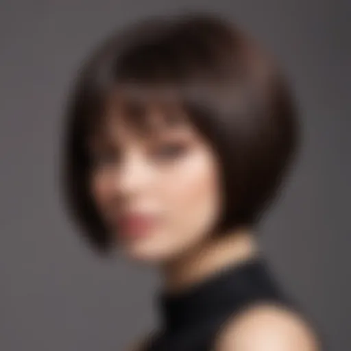 Chic bob hairstyle showcasing elegance