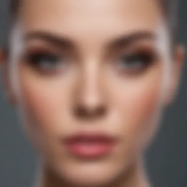 Square Eyebrows Elegance Elegant representation of square eyebrows on a model