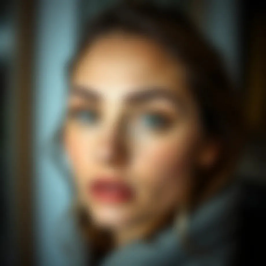 Elegant eyebrow arch enhancing facial features