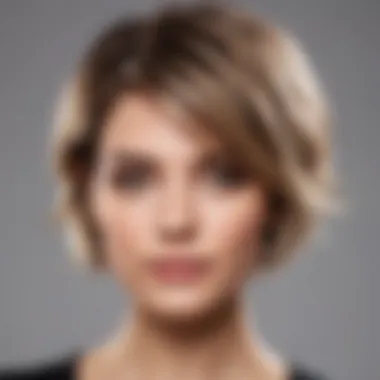 Elegant short hair with highlights