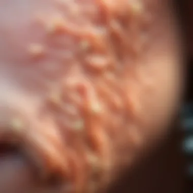 Understanding Dry Skin Texture A close-up of dry skin showing texture and flakiness
