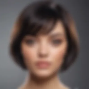 Close-up of a square face showcasing a stylish bob cut