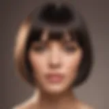 Portrait of a woman with a bob haircut complementing her oval face