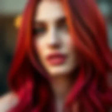 Expressive Hair Color Choice Woman with a vibrant hair color, reflecting personality