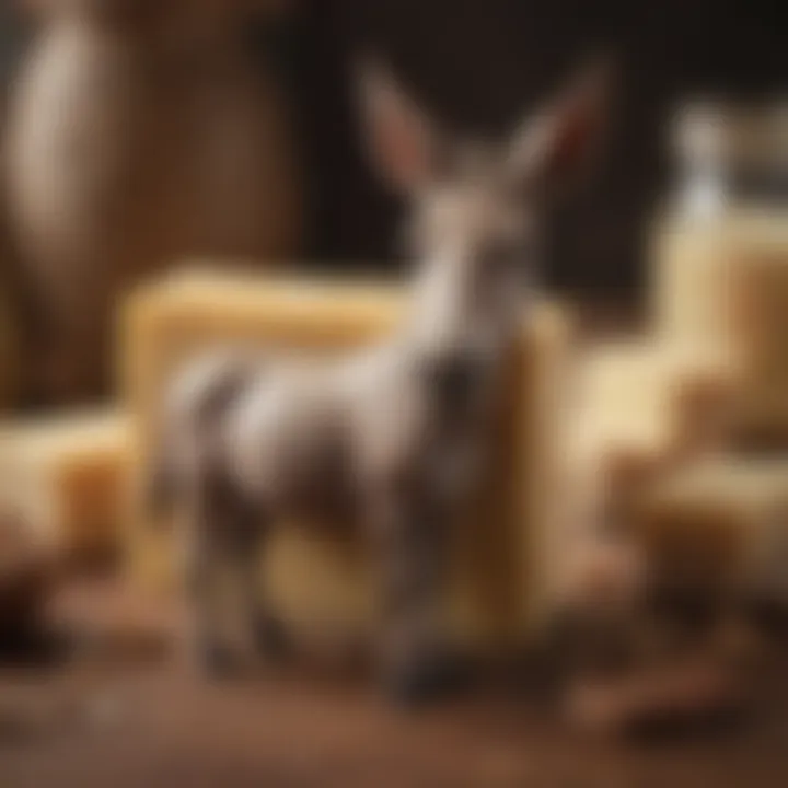 Production process of donkey milk soap