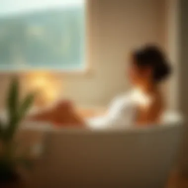 Soothing bath environment during menstruation