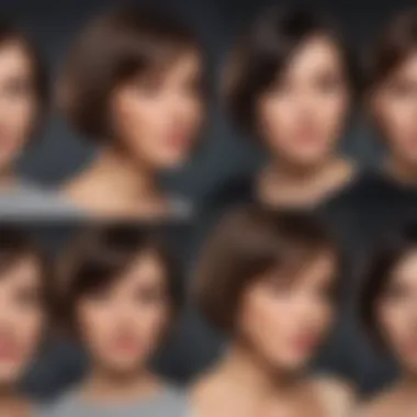 Different variations of short bob cuts for various face shapes