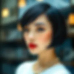 Stylish bob haircut showcasing elegance