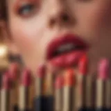 Close-up of magical lipsticks showcasing vibrant colors