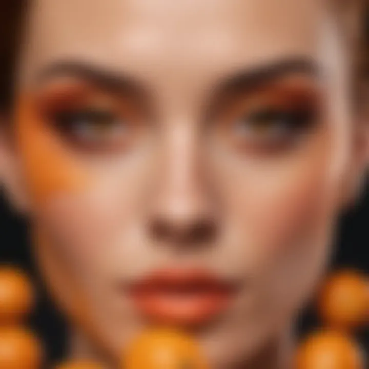 A close-up of various shades of orange blended together.