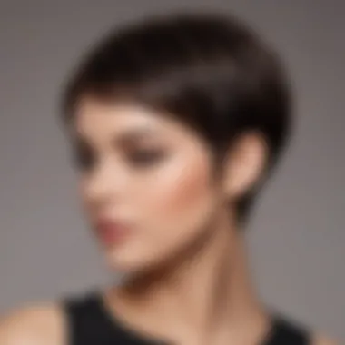 Elegant V-cut short hairstyle showcasing volume and texture