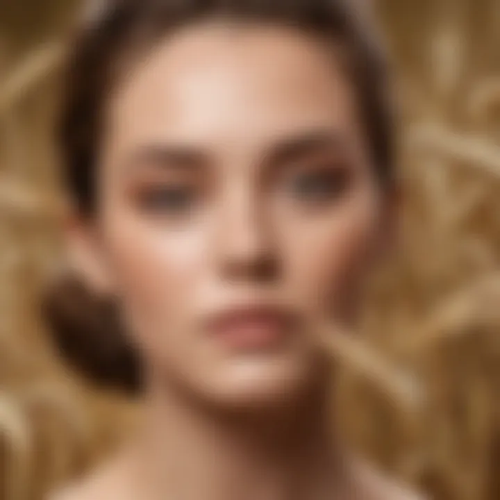 Stylish personal care products featuring wheat color theme