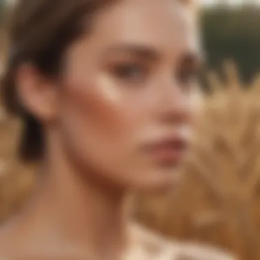 Wheat Color and Skin Harmony Smooth skin texture highlighting the beauty of wheat color