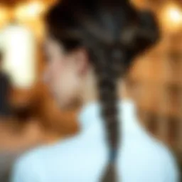 Elegant side braid hairstyle showcasing a sophisticated look.
